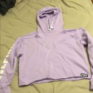 Pink cut off hoodie